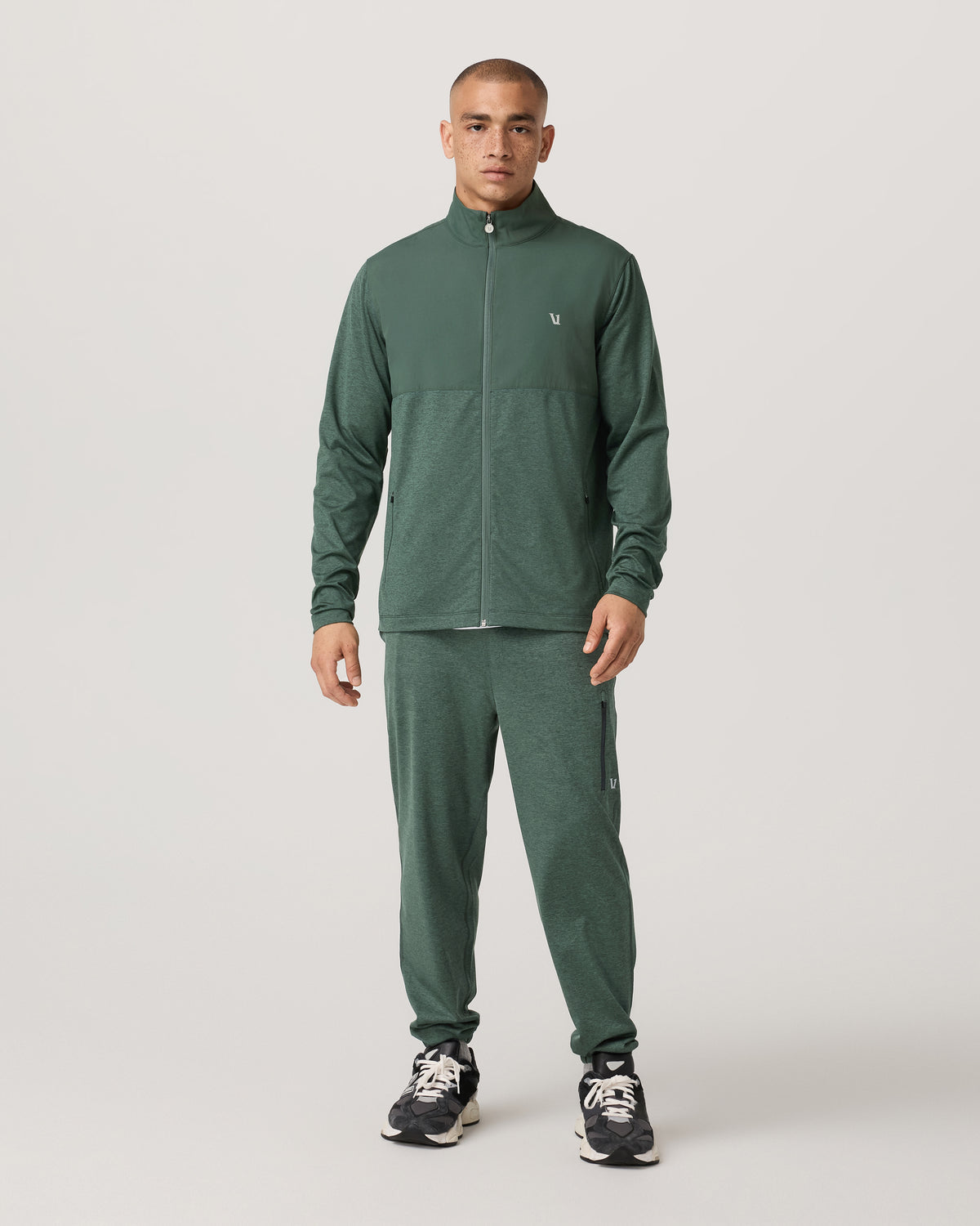 Men's Sunday Element Track Jacket Agate Green Heather | Vuori Sale