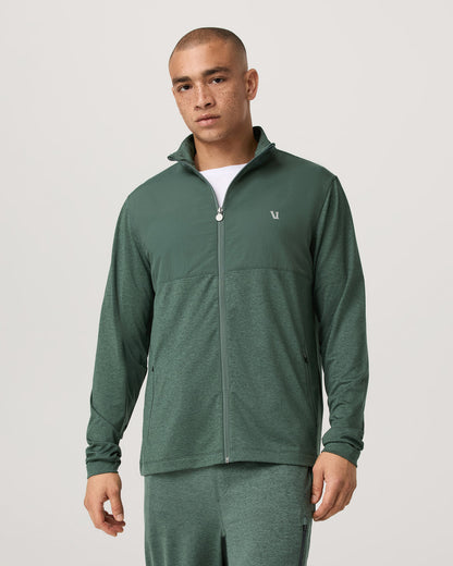 Men's Sunday Element Track Jacket Agate Green Heather | Vuori Sale