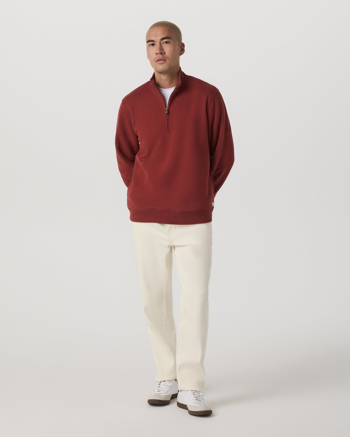 Seaside 1/2 Zip Classic Men's Spiced Apple Pullover | Vuori On sale