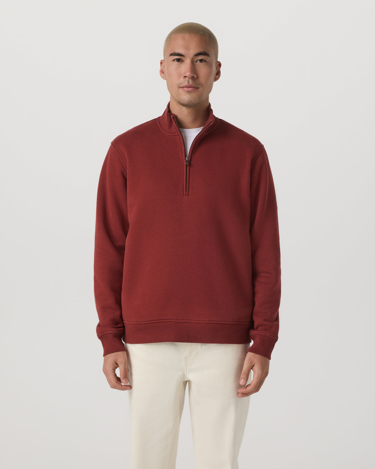 Seaside 1/2 Zip Classic Men's Spiced Apple Pullover | Vuori On sale
