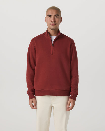 Seaside 1/2 Zip Classic Men's Spiced Apple Pullover | Vuori On sale