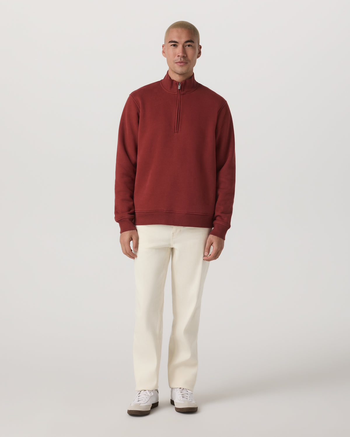 Seaside 1/2 Zip Classic Men's Spiced Apple Pullover | Vuori On sale