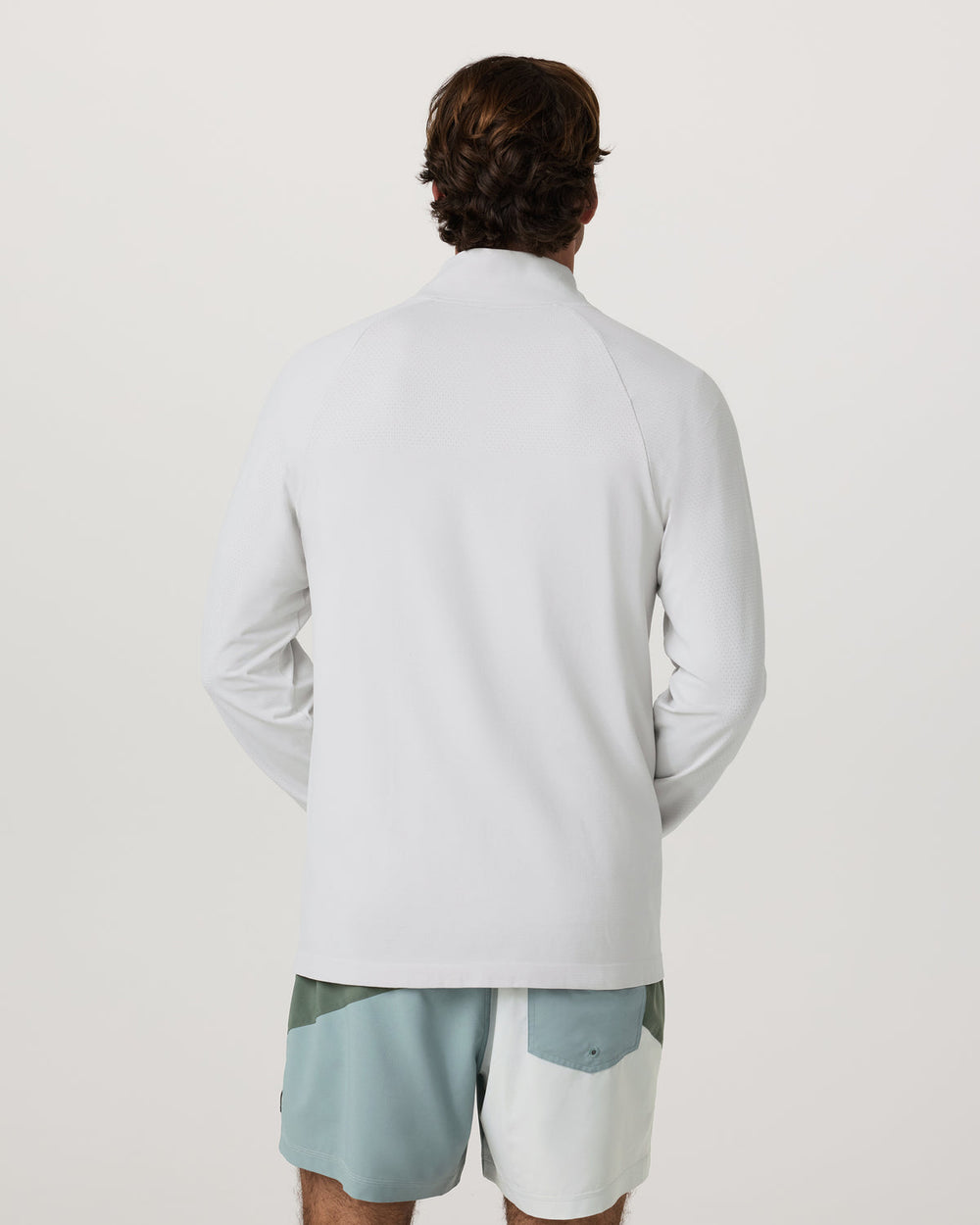 Clearview Seamless Quarter Zip Frost Grey Long Sleeve | Vuori For sale