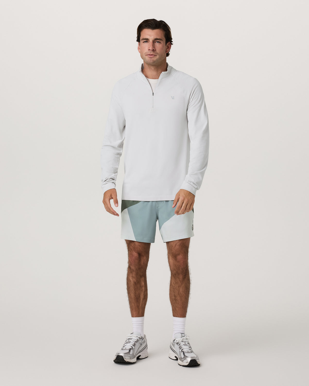 Clearview Seamless Quarter Zip Frost Grey Long Sleeve | Vuori For sale