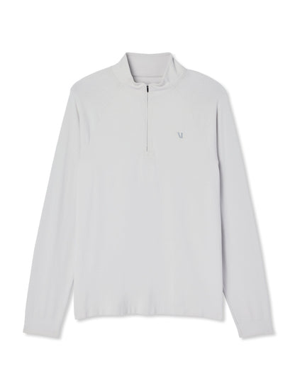 Clearview Seamless Quarter Zip Frost Grey Long Sleeve | Vuori For sale