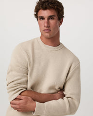 Denver Waffle Crew Sweater Men's Mushroom Wool Sweater | Vuori Online