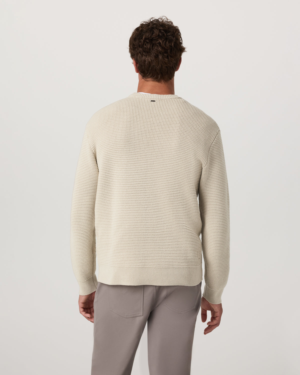 Denver Waffle Crew Sweater Men's Mushroom Wool Sweater | Vuori Online