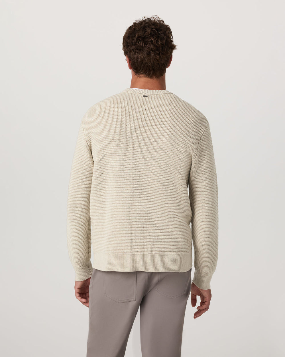 Denver Waffle Crew Sweater Men's Mushroom Wool Sweater | Vuori Online