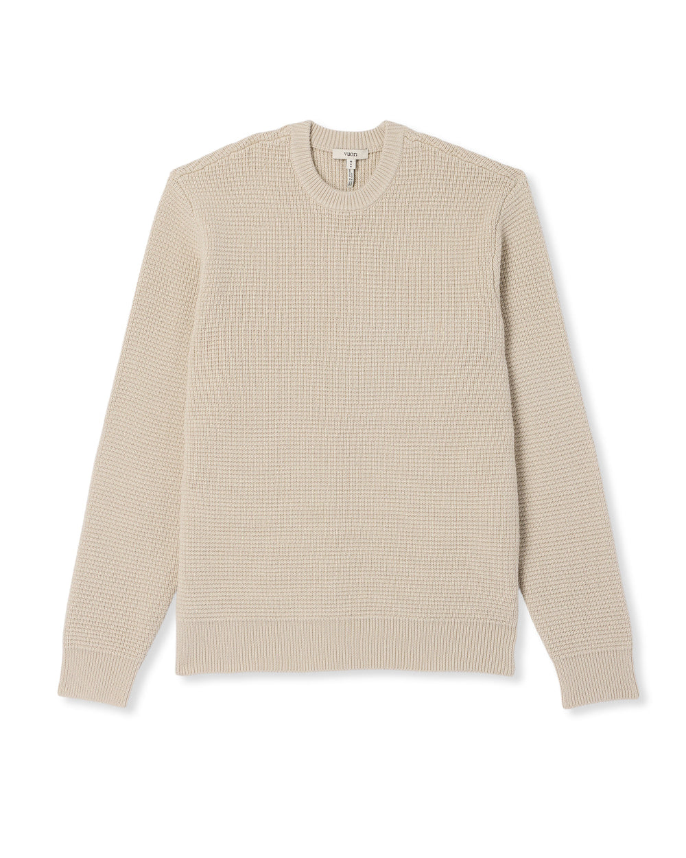 Denver Waffle Crew Sweater Men's Mushroom Wool Sweater | Vuori Online