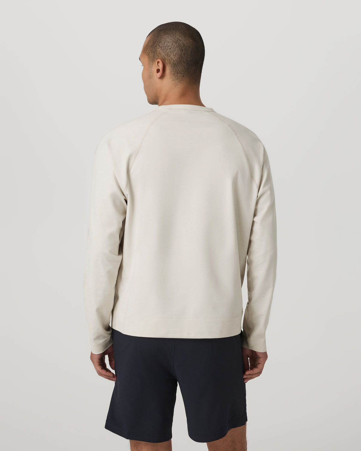 Coronado Crew - Relaxed Fit Men's Ivory Heather Crew | Vuori Outlet