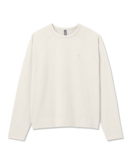 Coronado Crew - Relaxed Fit Men's Ivory Heather Crew | Vuori Outlet