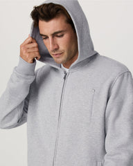 Seaside Full Zip 2.0 Men's Light Heather Grey Hoodie | Vuori