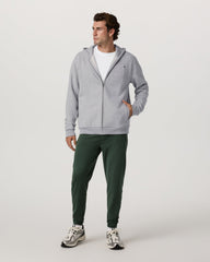 Seaside Full Zip 2.0 Men's Light Heather Grey Hoodie | Vuori