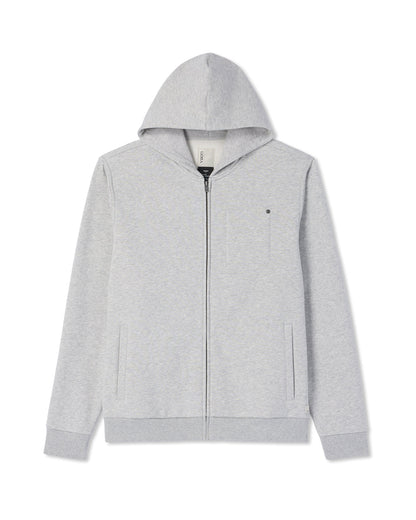 Seaside Full Zip 2.0 Men's Light Heather Grey Hoodie | Vuori