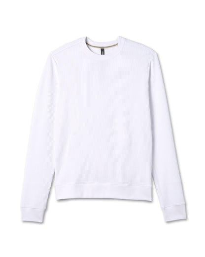 Jamestown Crew Men's White Waffle Crewneck | Vuori Discount