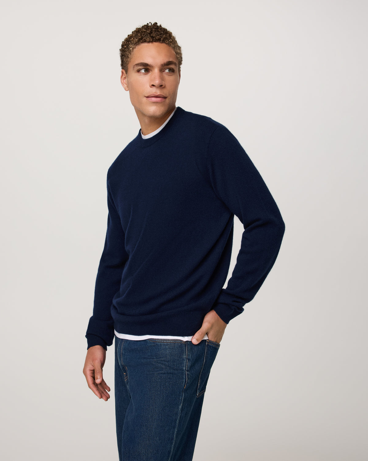 Berik Cashmere Sweater Men's Sweater in Ink | Vuori Sale