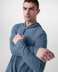 Strato Tech Hoodie Men's Pool Blue Workout Hoodie | Vuori US