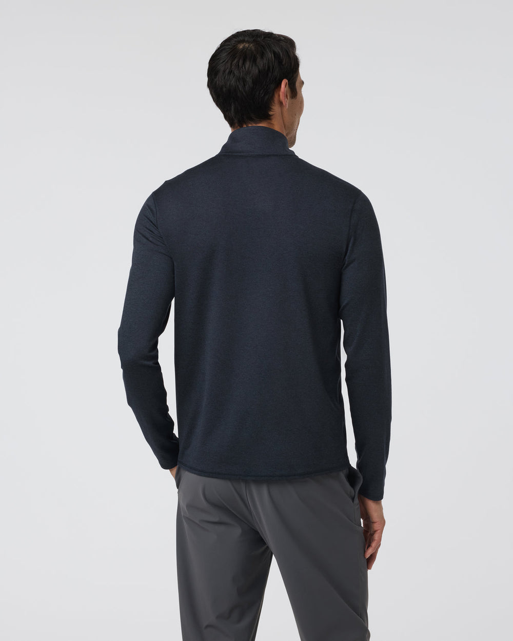 Ponto Half Zip Mock Neck Ink Heather | Vuori Clothing