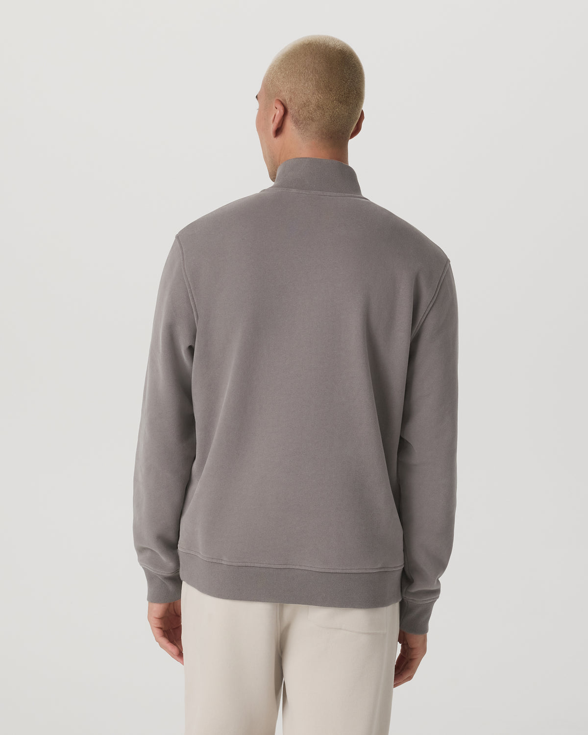Seaside 1/2 Zip Classic Men's Cavern Grey Pullover | Vuori