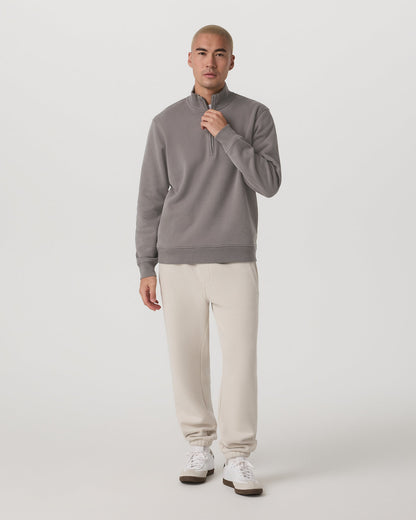 Seaside 1/2 Zip Classic Men's Cavern Grey Pullover | Vuori