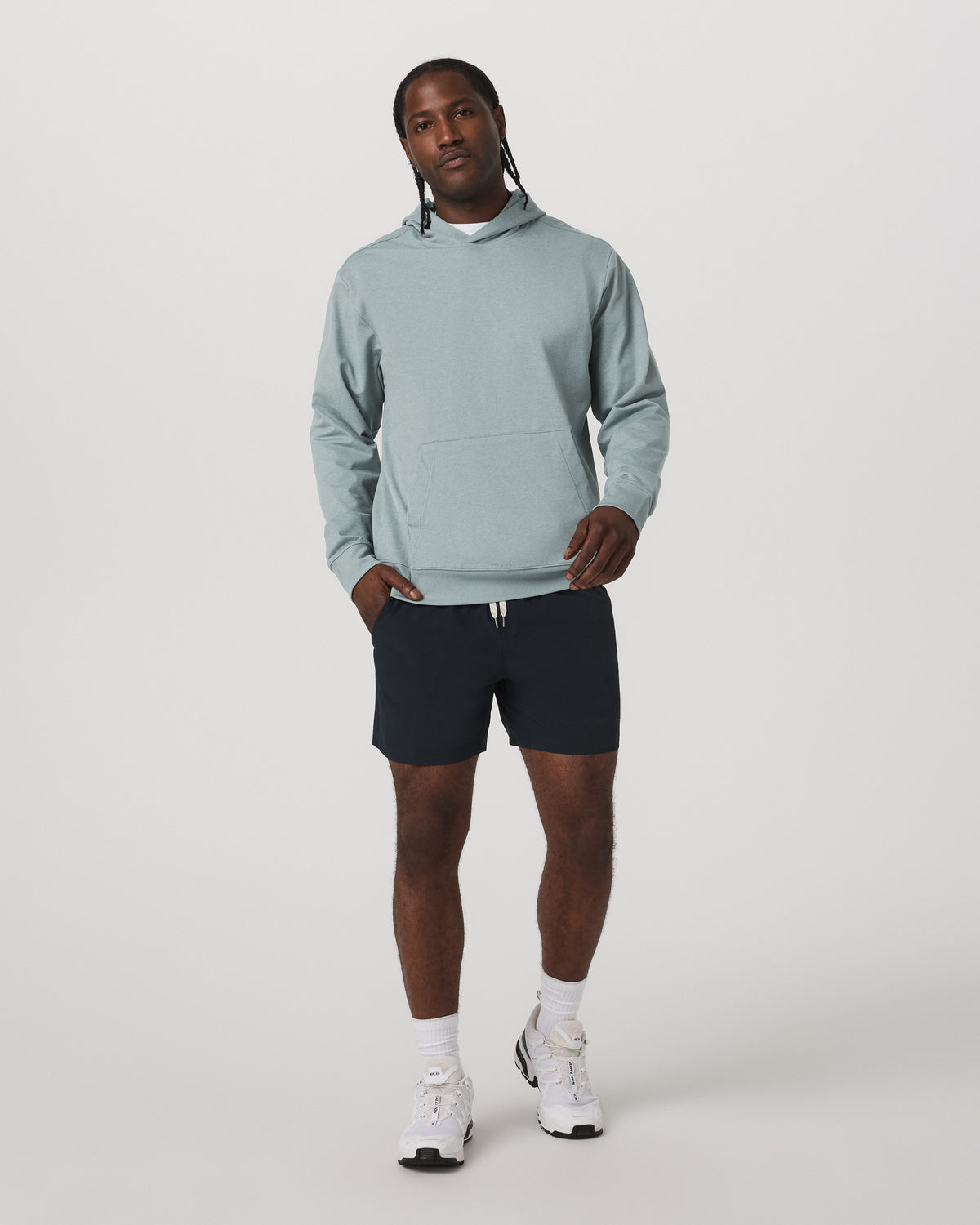 Men's Coronado Pullover Hoodie 2.0 Misty Blue Heather | Vuori Online