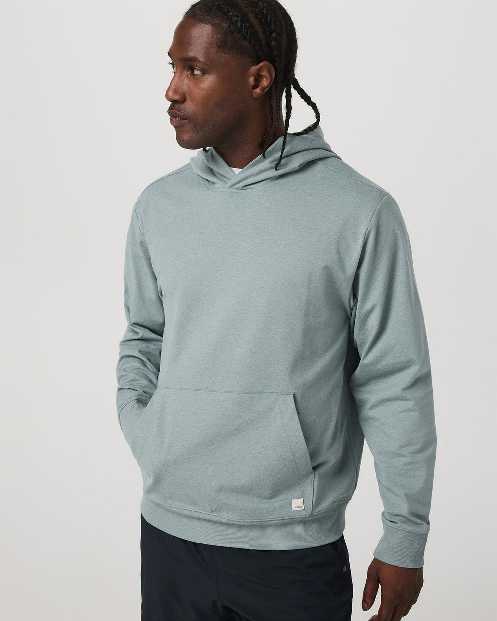 Men's Coronado Pullover Hoodie 2.0 Misty Blue Heather | Vuori Online