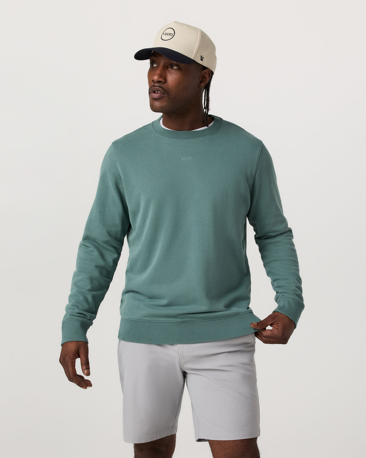 Cypress Logo Crew Men's Bluegrass Sweatshirt | Vuori Outlet