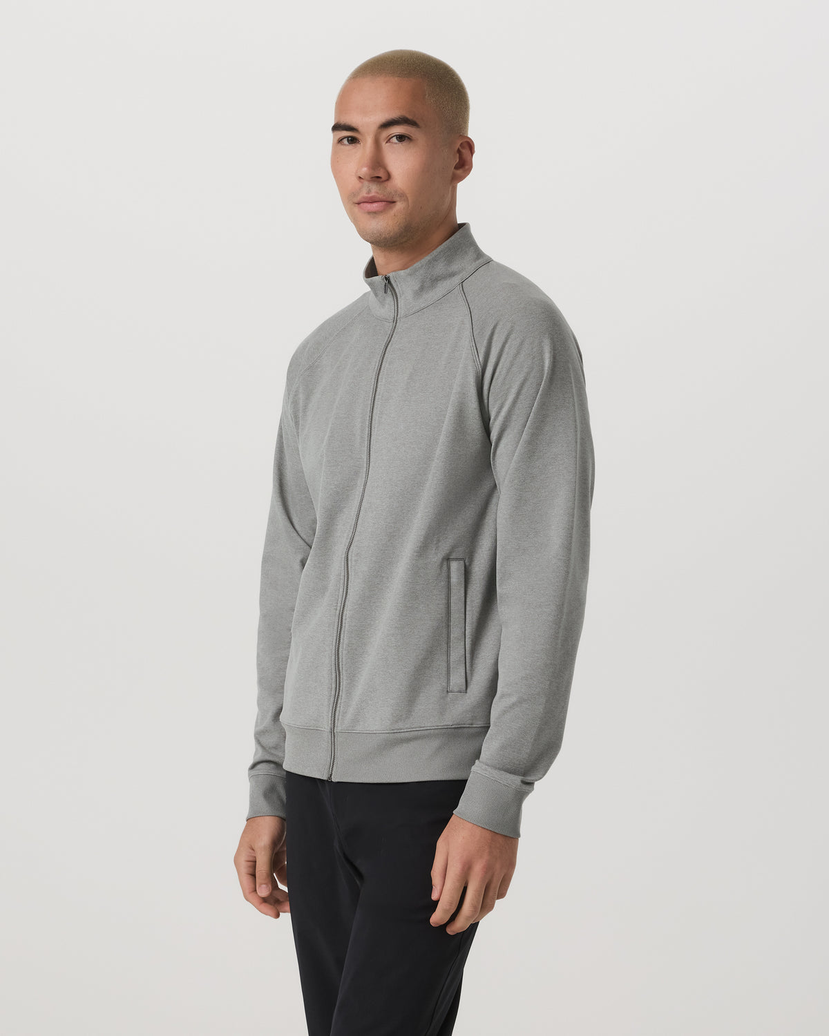 Coronado Novelty Full Zip Men's Driftwood Heather Jacket | Vuori US