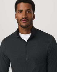 Ease Performance Half Zip 2.0 Charcoal Heather | Vuori Clothing