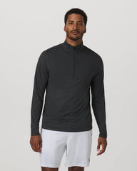 Ease Performance Half Zip 2.0 Charcoal Heather | Vuori Clothing