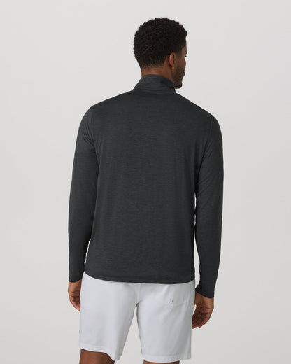 Ease Performance Half Zip 2.0 Charcoal Heather | Vuori Clothing