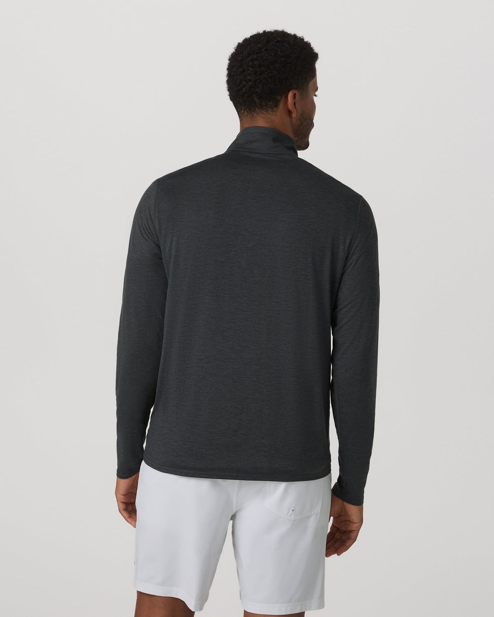 Ease Performance Half Zip 2.0 Charcoal Heather | Vuori Clothing