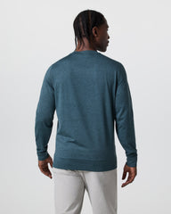 Ponto Performance Crew Deep Sea Heather Pullover | Vuori