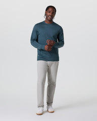 Ponto Performance Crew Deep Sea Heather Pullover | Vuori