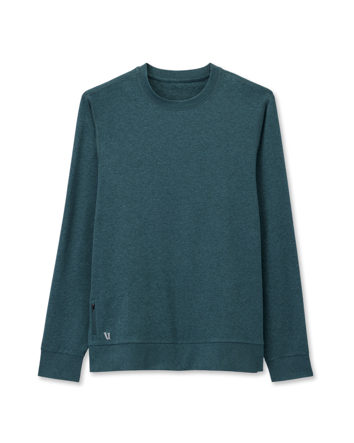 Ponto Performance Crew Deep Sea Heather Pullover | Vuori