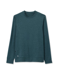 Ponto Performance Crew Deep Sea Heather Pullover | Vuori