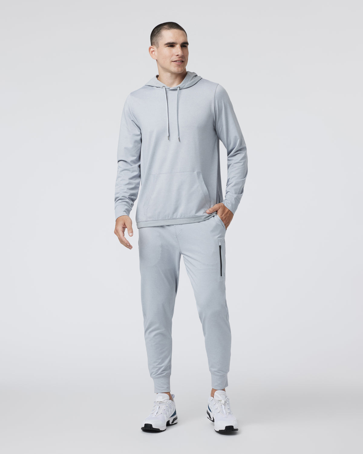 Sunday Element Hoodie Men's Platinum White Hoodie | Vuori Discount