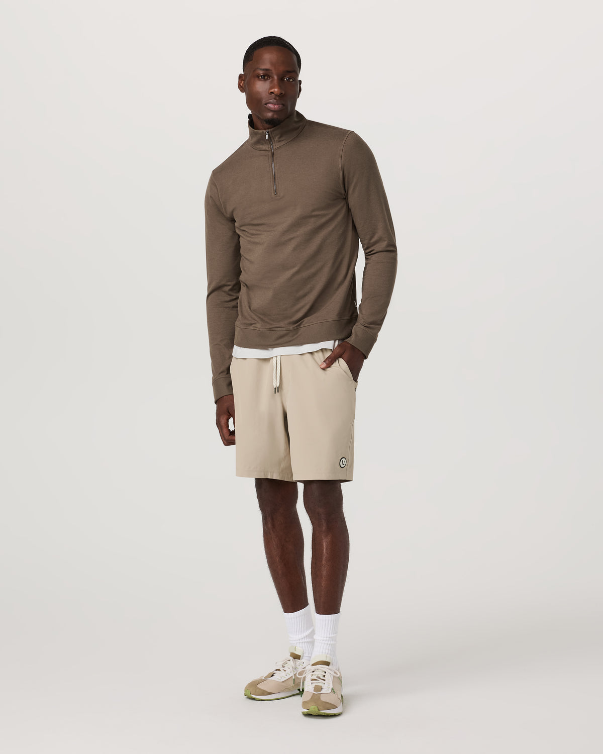 Coronado 1/2 Zip Men's Espresso Heather Pullover | Vuori Sale