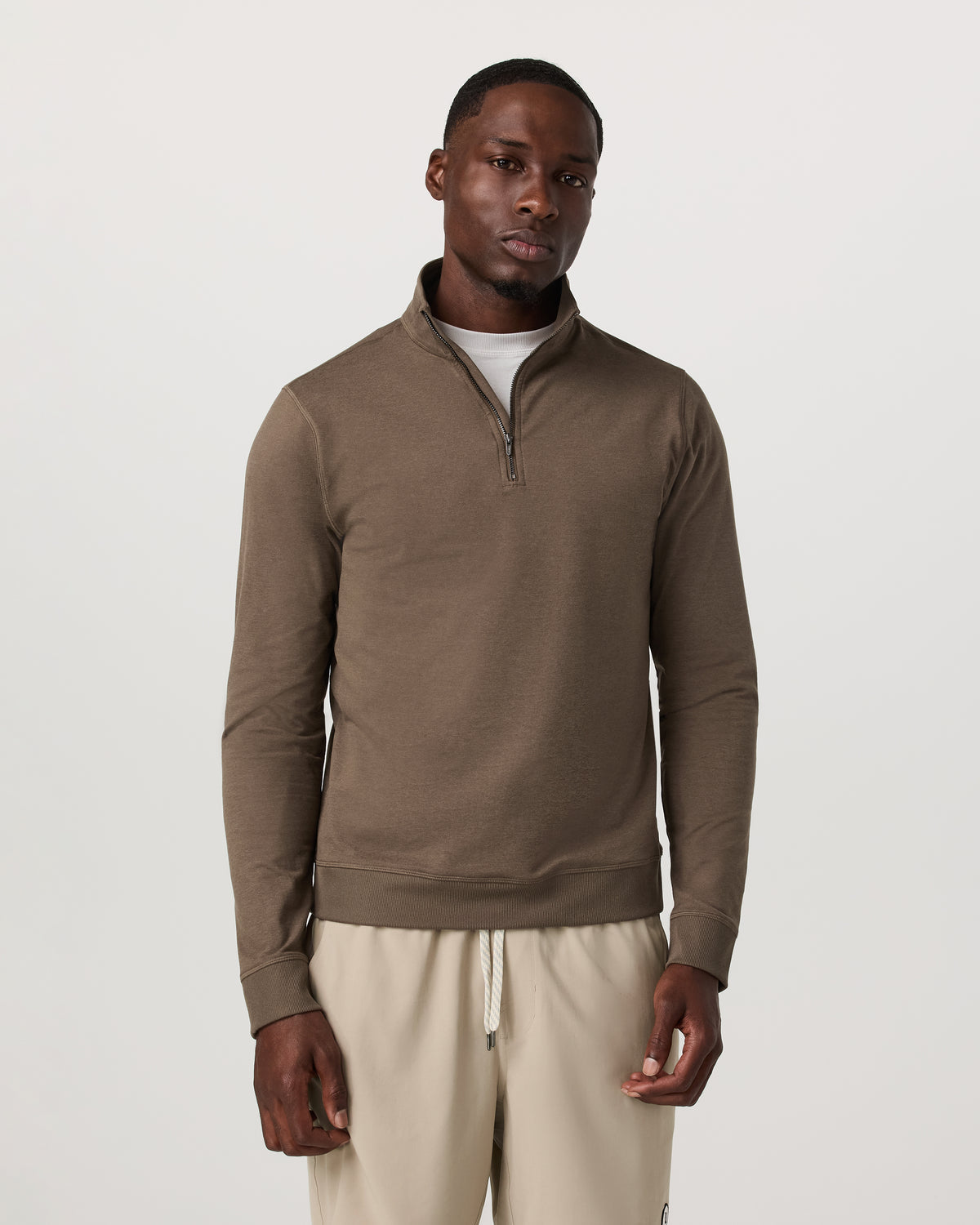 Coronado 1/2 Zip Men's Espresso Heather Pullover | Vuori Sale
