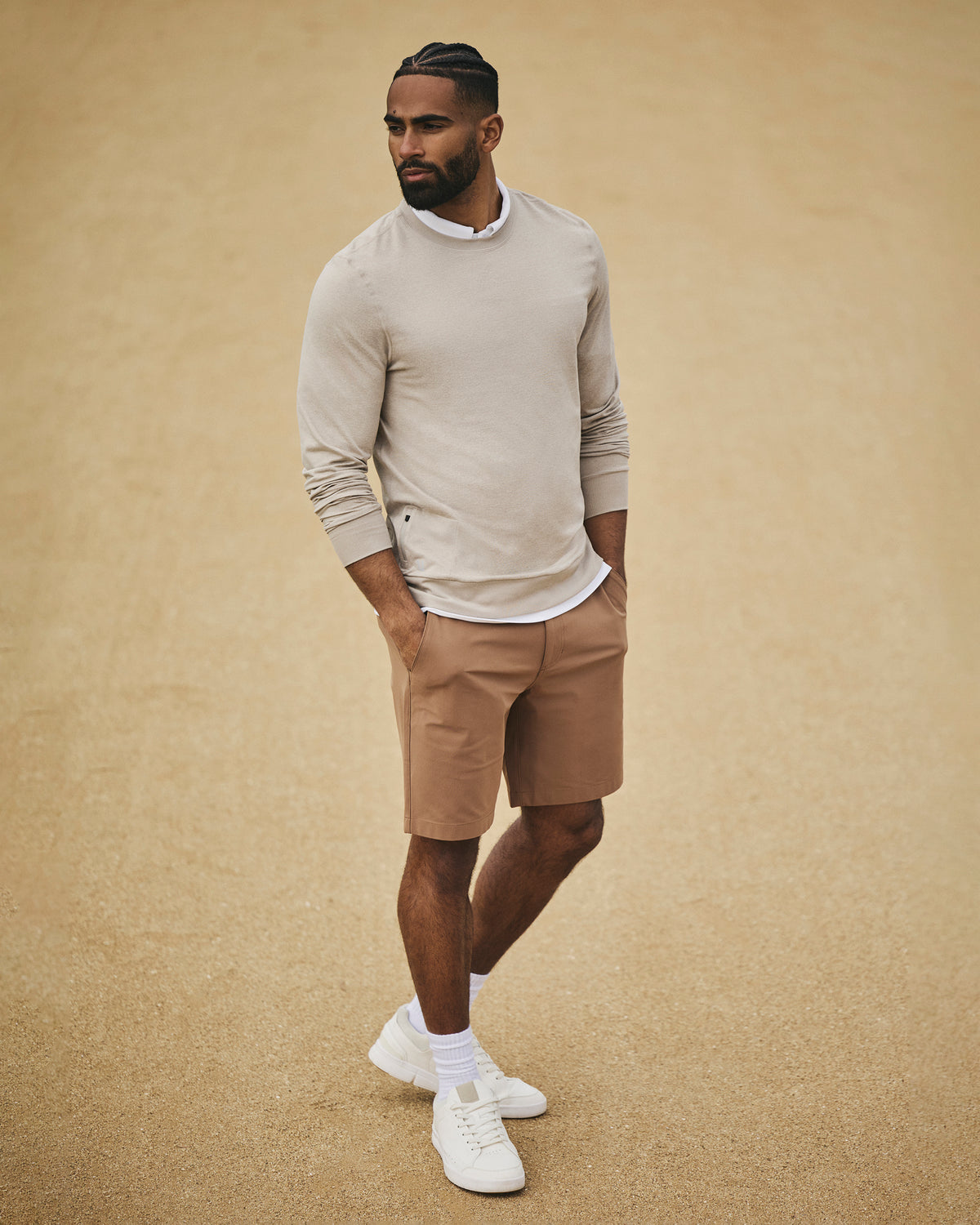 Ponto Performance Crew Dark Salt Heather Pullover | Vuori For sale