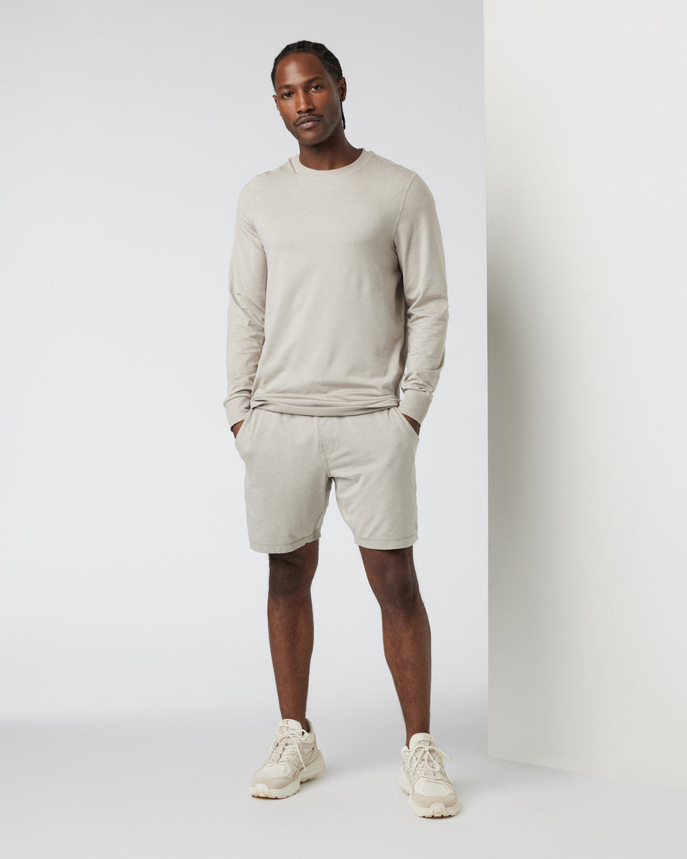 Ponto Performance Crew Dark Salt Heather Pullover | Vuori For sale