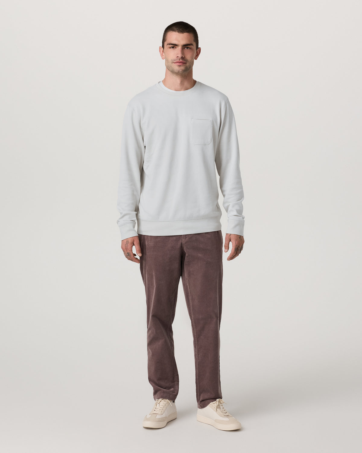 Jeffreys Crew 2.0 Men's Winter Grey Heather Pullover | Vuori Online