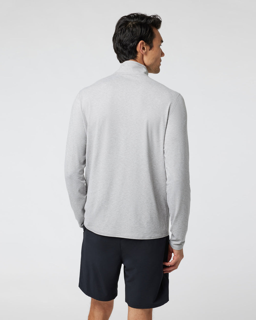 Ease Performance Half Zip 2.0 Light Heather Grey | Vuori US