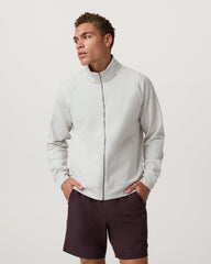 Coronado Novelty Full Zip Salt Heather Mock Neck Jacket | Vuori Clothing