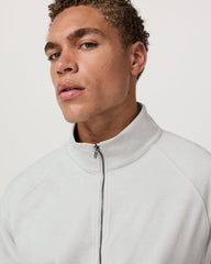 Coronado Novelty Full Zip Salt Heather Mock Neck Jacket | Vuori Clothing