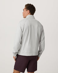 Coronado Novelty Full Zip Salt Heather Mock Neck Jacket | Vuori Clothing