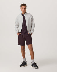 Coronado Novelty Full Zip Salt Heather Mock Neck Jacket | Vuori Clothing