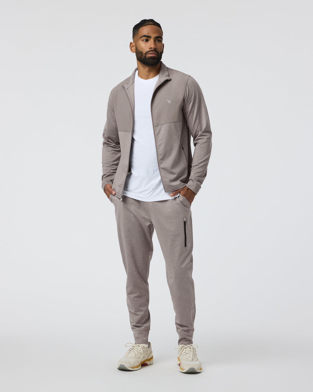 Sunday Element Track Jacket Mocha Heather | Vuori Sale