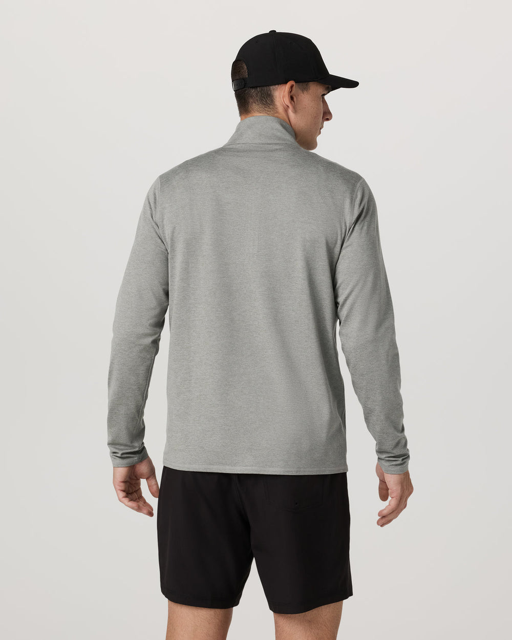 Ponto 1/2 Zip Mock Neck Men's Driftwood Heather Top | Vuori On sale