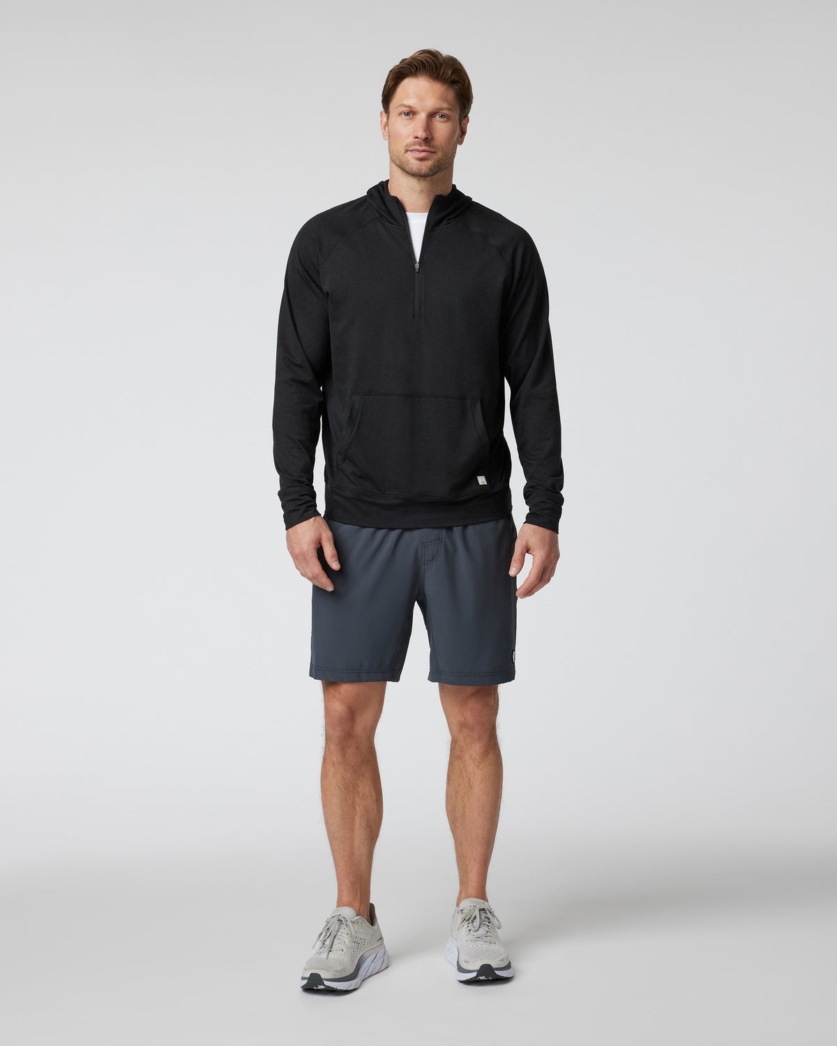 Ponto Performance Half Zip Hoodie Men's Black Half Zip | Vuori Online